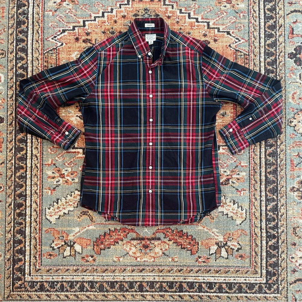 J. Crew Red and Black Plaid Shirt